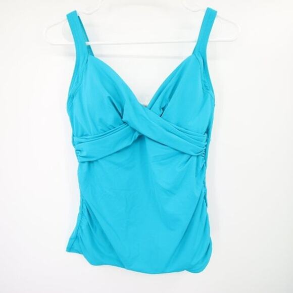 Lands' End Other - Lands End Aqua Blue Turquoise Twist Swim Tankini Top Size 6 NWOT